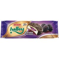 بیسکوییت با روکش شکلاتی و مغز مارشمالو و توت سیاه هالی اولکر ulker HALLEY